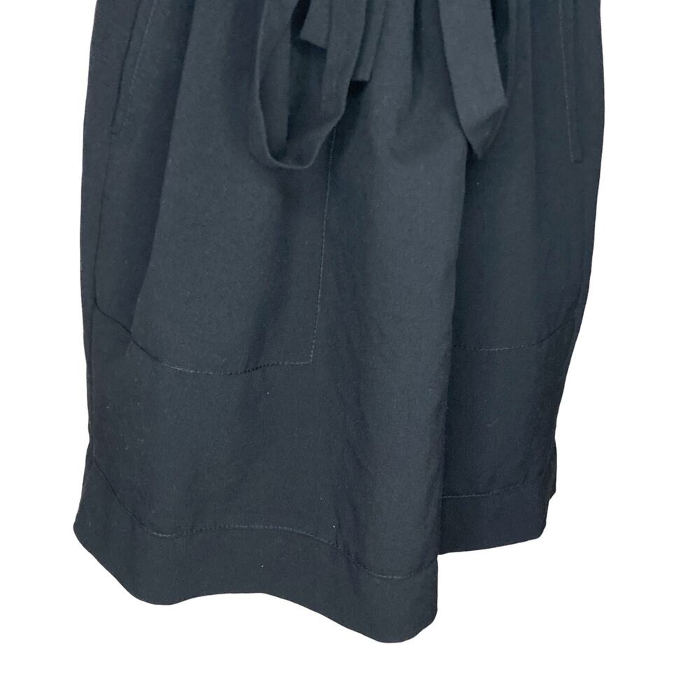 Max Studio Front Tie Drawstring Black Skirt With Big Pockets Lined Size 8 NWT - Picture 13 of 16